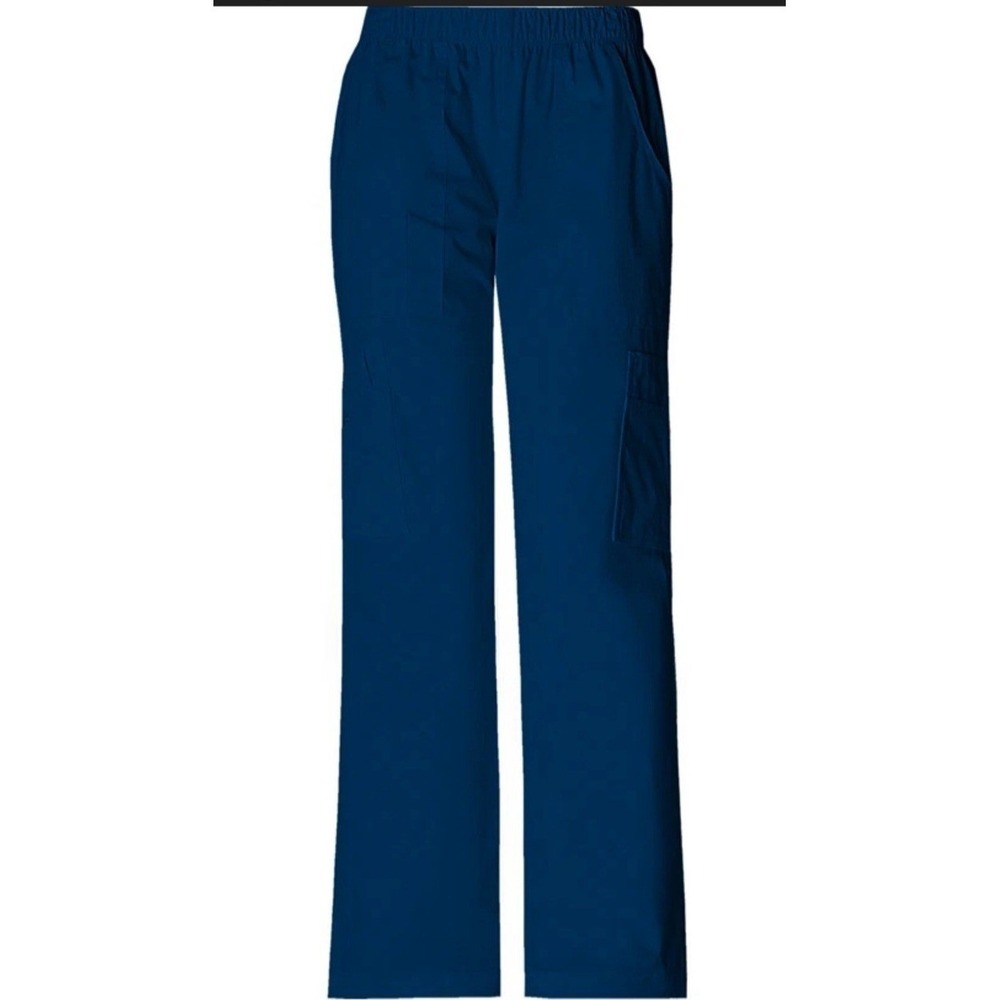 NEW WITH TAG-Scrubs Cherokee Workwear Mid Rise Pull On Cargo Pant 4005 Navy XS - Picture 2 of 5